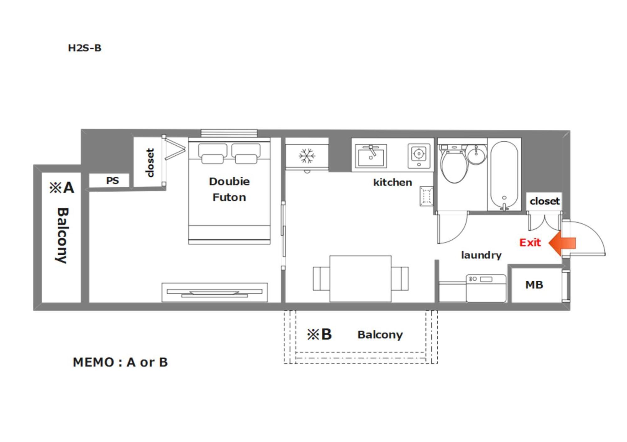H2h Shinsaibashi Appartement Ōsaka